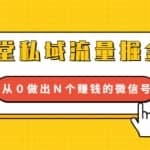 12堂私域流量掘金课：打通私域４大关卡，从0做出N个赚钱的微信号【完结】