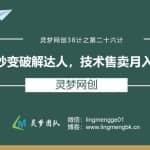 灵梦网创38计之第二十六计：小白秒变破解达人，技术售卖月入5K+