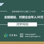 灵梦网创38计之第二十七计：全能建站，对接企业年入30万