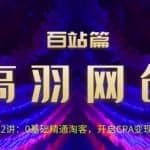 高羽网创百站篇第22讲：0基础精通淘客，开启CPA变现渠道