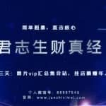 君志生财真经第十三关：图片vip汇总集合站，挂店躺赚年入20w