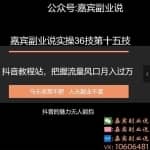 嘉宾副业说实操36技第十五技：抖音教程站，把握流量风口月入过万
