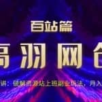 高羽网创百站篇第3讲：破解资源站上班副业玩法，月入过万