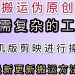 5月刚出来的最新：抖音+快手搬运技术，无需复杂工具，纯小白可操作