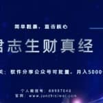君志生财真经第八关：软件分享公众号，可批量月入5000+