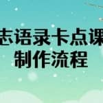 励志语录（中英文）卡点视频课程，全部制作流程，半小时就能出一个作品