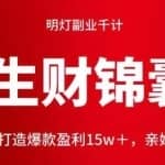 明灯副业千计—《生财锦囊》第59计：三天打造爆款盈利15w＋，亲妈级指导教学
