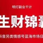 明灯副业千计—《生财锦囊》第55计：抖音另类情感号蓝海市场日入300＋