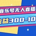 大威老司·音乐号无人直播教学，按我方式预估日收益300-1000起（提供软件+素材制作）