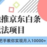 地推京东白条玩法项目，手把手教你实现月入1W+