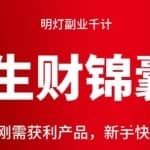 明灯副业千计—《生财锦囊》第7计：副业刚需获利产品，新手快速上手盈利