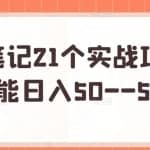 三心笔记21个实战项目，每个都能日入50–5万不等