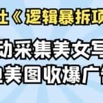 倪尔昂逻辑暴拆项目N式之04：懒人自动采集美女写真站，擦边美图收爆广告费
