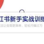 新手实战训练营：多种小红书变现玩法，轻松玩转小红书月赚过万