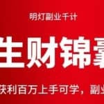 明灯副业千计—《生财锦囊》第六计：获利百万上手可学，副业必备技能
