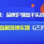 秒懂代运营：品牌IP操盘手实战赚钱，0-1起盘和落地实操（23节课程）价值199