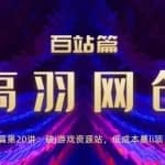 高羽网创百站篇第20讲：破j游戏资源站，低成本暴li项目