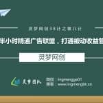 灵梦网创38计之第八计：半小时精通广告联盟，打通被动收益管道