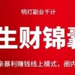 明灯副业千计—《生财锦囊》第9计：婚恋相亲暴利赚钱线上模式，圈内玩家私密分享