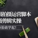 湘水·美食剪辑拍摄运营，脚本思路拍摄剪辑实操+基础知识