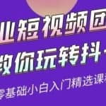 专业短视频团队教你玩转抖+0基础小白入门精选课程