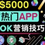 无需露脸，无需录音，无需投资，轻松上传短视频，利用TIKTOK赚钱，最高日入5000美元