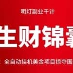 明灯副业千计—《生财锦囊》六十六计：全自动挂机美金项目掠夺国外项目