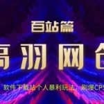 高羽网创百站篇第11讲：软件下载站个人暴li玩法，刷爆CPS月入2万