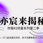 亦财富81系列第2季第40集：冷门蓝海虚拟项目，孩子启蒙教育日入2000+