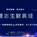 君志生财真经第一关：一招精通网站app系统建设，年入百万必备秘籍