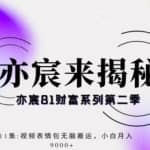 亦宸财富81系列第2季第11集：视频表情包无脑搬运，小白月入9000+