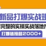 凌童《新品打爆实战班》,一套完整的实操实战落地方法，打爆链接超2000+（28节课)