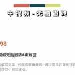 中视频无脑搬砖训练营，纯视频剪辑搬运，轻松上手批量起号，工作室可放大