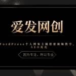 《爱发必学第23课》WordPress个人博客主题搭建视频教学，带SEO优化