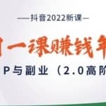 抖音2022新课：一周一课赚钱年课：个人IP与副业（2.0高阶版）