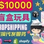 Dropshipping+Shopify推广玩具盲盒赚钱：每单利润率30%,月赚1万美元以上