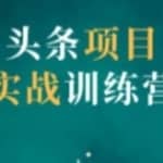 祖小来头条项目训练营第二期，资金投入很少，后期可以持续地赚钱