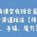 大王真电商课堂电镀会员，覆盖淘系4大流量渠道玩法【搜索、直通车、手猜、魔方】