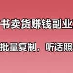 小红书卖货赚钱副业笔记：既简单又能批量复制，只要听话照做就可以赚钱！