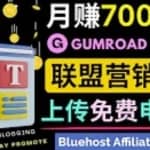 通过虚拟商品交易平台Gumroad，发布免费电子书，并推广自己的联盟营销链接赚钱