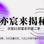 亦财富81系列第2季第43集：30亿流量红利，小白上手即可操作的极简项目