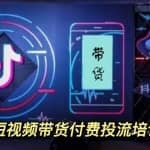 外面卖1980元抖音短视频带货付费投流培训课程【9节视频课程】
