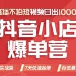 推易电商·2022年抖音小店爆单营【更新11月】，不直播，不拍短视频，日出1000单