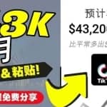 2022抖音国际版Tiktok赚钱项目：每天上传一个视频就轻松月入$43200