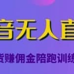 抖音无人直播带货赚佣金陪跑训练营，从0开始看完就能实操，日赚5000元（价值6980元）