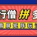 拼多多店铺运营实操，玩转低价引流实操技巧，拼多多霸屏矩阵玩法