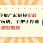拼多多纯推广起链接实战：多种推广玩法，手把手打造爆款链接