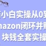 电商小白实操从0到1跑通AMAZON闭环并赚到一块钱全套实操【付费文章】