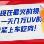 淘宝店群现在最火的视频玩法，一天几万UV的玩法，赶紧上车吃肉！