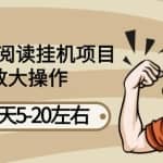 最新自动阅读挂机项目，单号一天5-20左右可放大操作【详细教程+挂机脚本】